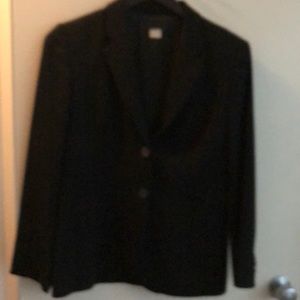 J crew black wool and lined 2 button suit coat